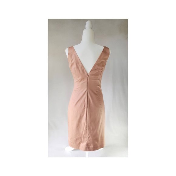 Hoss Intropia Sheath Dress Nude Pink Coral Business Cocktail Party Dress Small - Picture 4 of 8